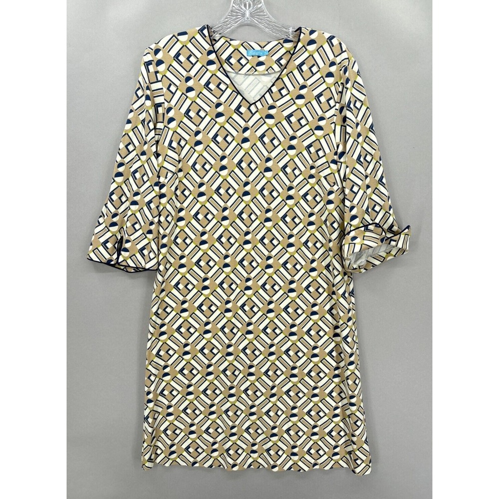 J McLaughlin Dress‎ Womens Medium Catalina Cloth Geometric Print Judith
